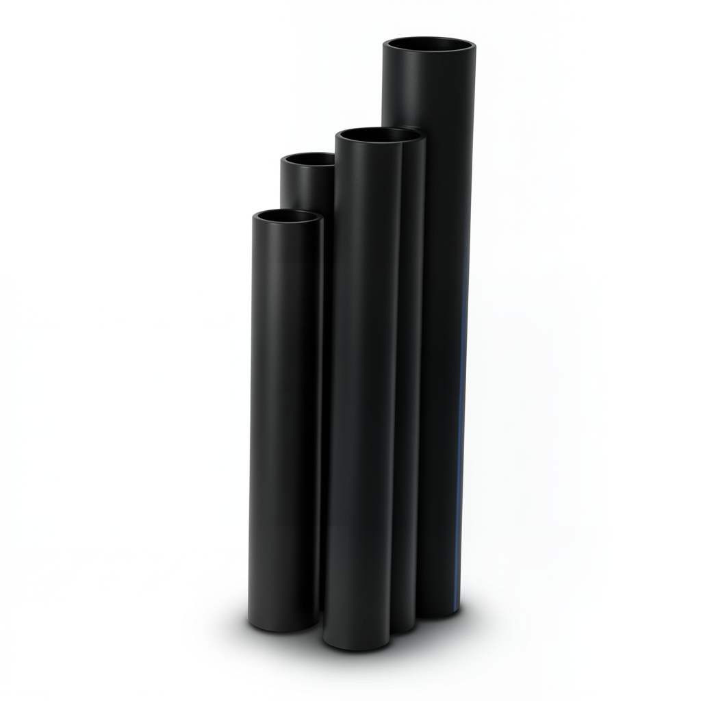 مواسير HDPE نسبة الأبعاد القياسية 9 قطر خارجي 125 مم سمك 14.0 مم أسود