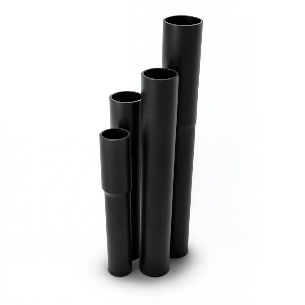 مواسير HDPE نسبة الأبعاد القياسية SDR 9 قطر خارجي 180 مم سمك 20.1 مم أسود