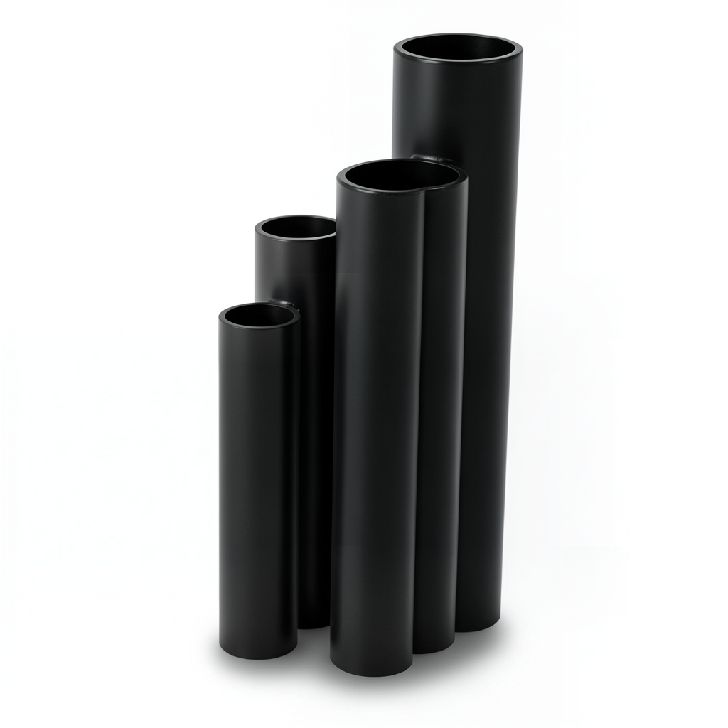 HDPE Pipes SDR 9 Outside Diameter 200 mm Thickness 22.4 mm Black