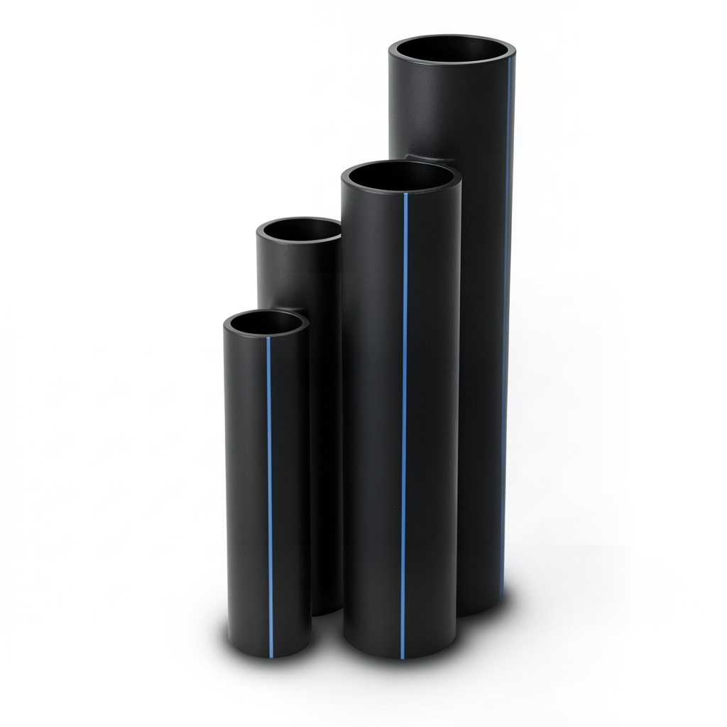 مواسير HDPE نسبة الأبعاد القياسية 9 قطر خارجي 225 مم سمك 25.2 مم لون أسود