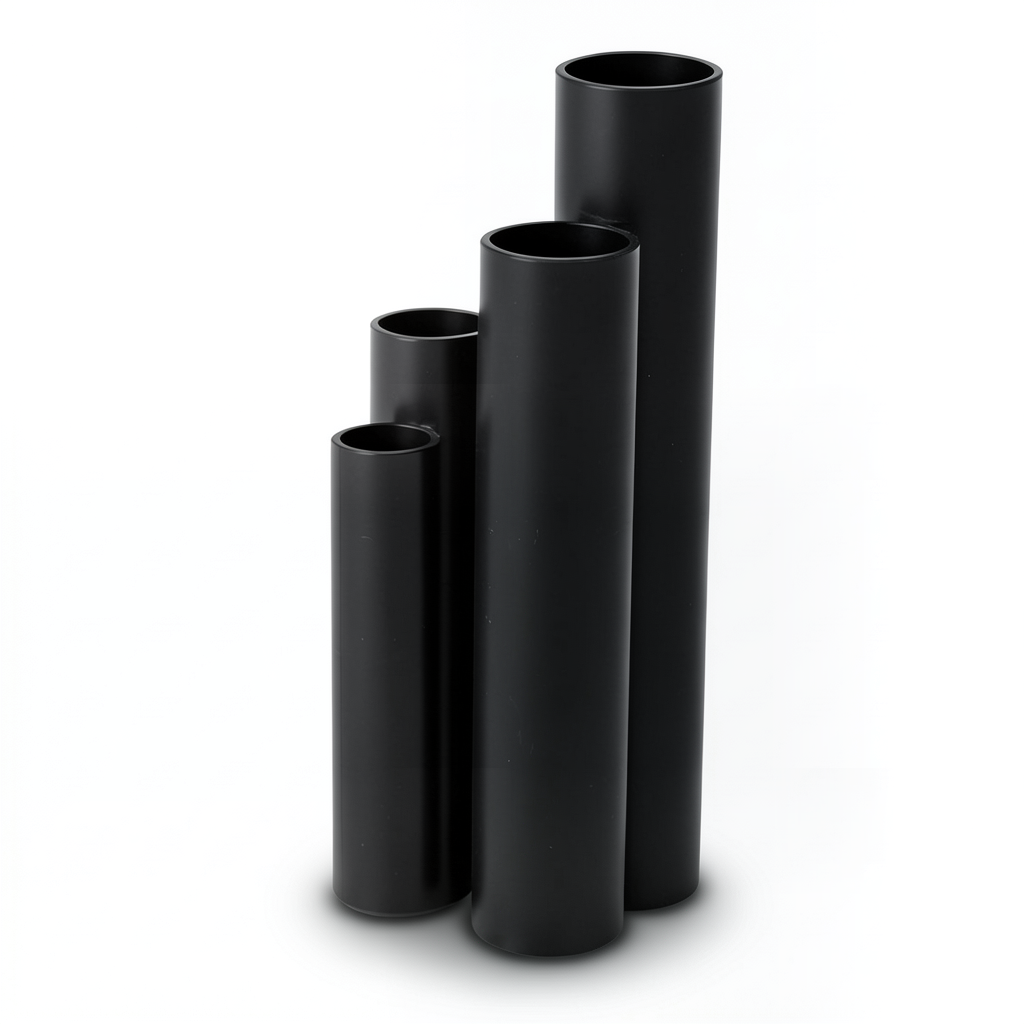 مواسير HDPE SDR 9 قطر خارجي 250 مم سمك 27.9 مم لون أسود