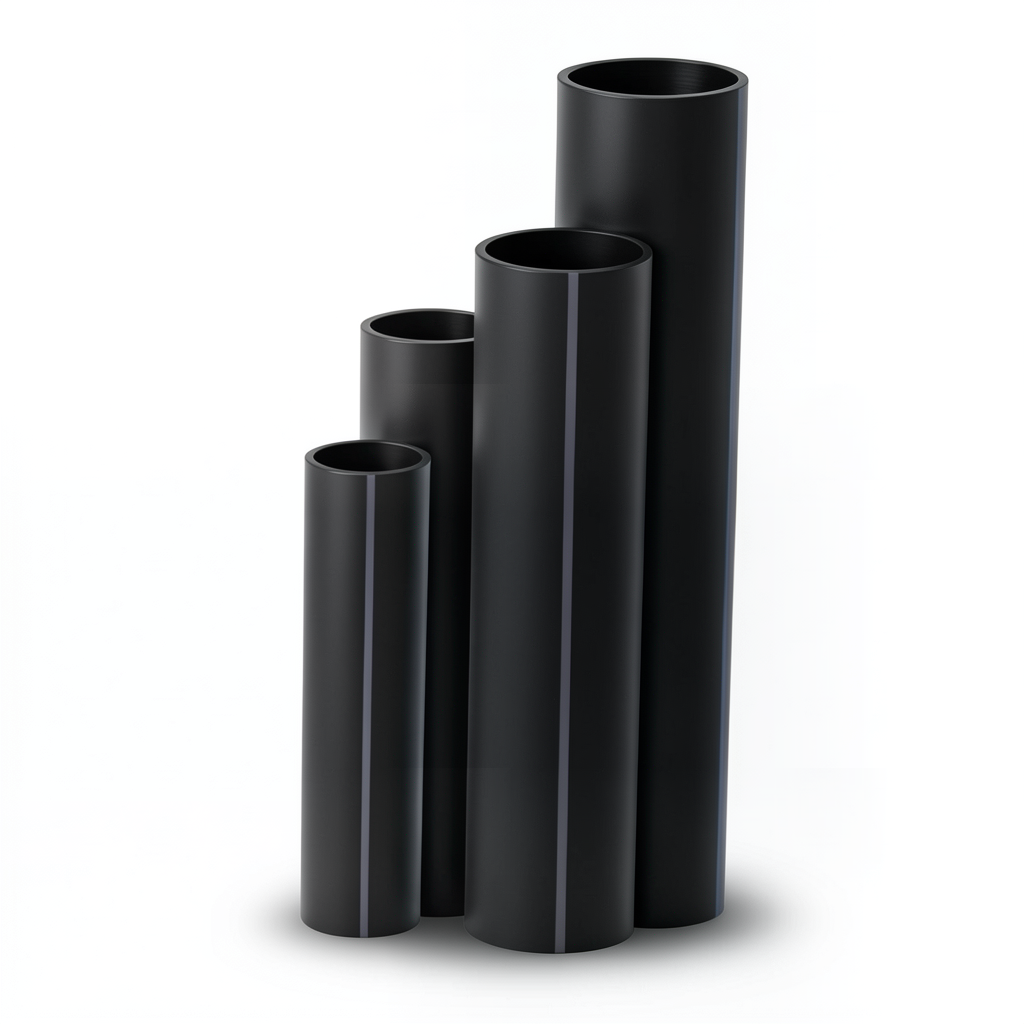 مواسير HDPE SDR 33 قطر خارجي 110 مم سمك 3.4 مم لون أسود