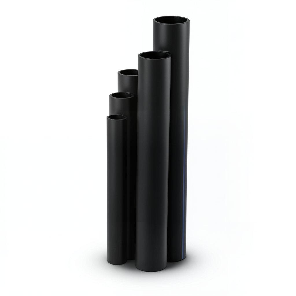 مواسير HDPE الجودة SDR 33 قطر خارجي 125 مم سمك 3.9 مم لون أسود