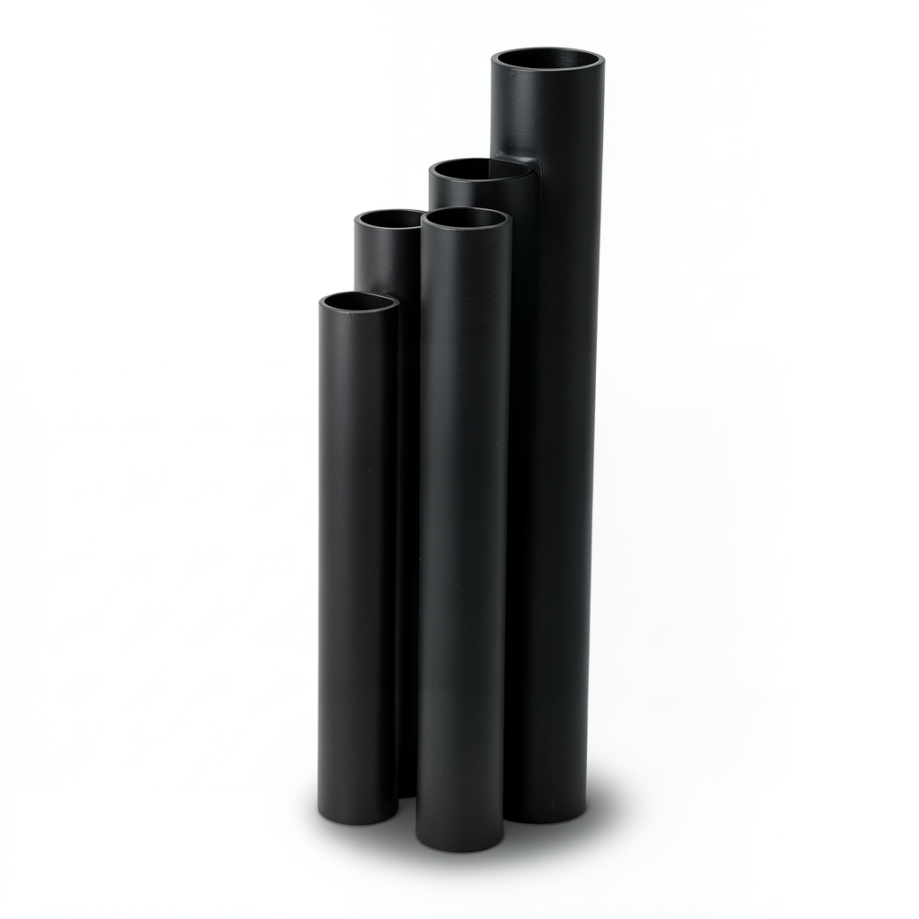 HDPE Pipes SDR 33 Outside Diameter 160 mm Thickness 4.9 mm Black