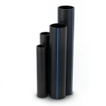 مواسير HDPE نسبة الابعاد القياسية 9 قطر خارجي 200 مم سمك 22.4 مم لون أسود