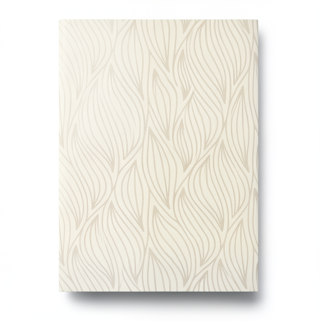 German Wallpaper Wavy Design 10m x 0.53m Cream Color, Model 10063-14