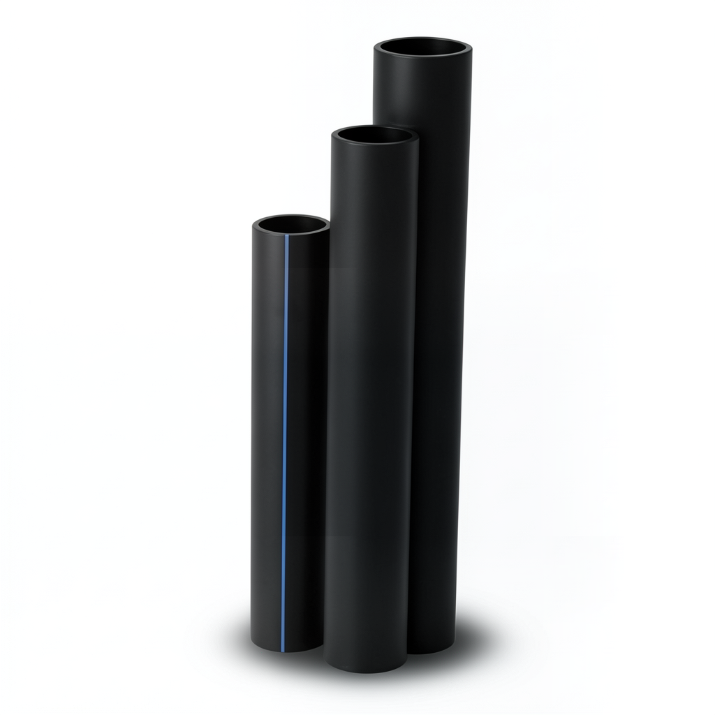 مواسير HDPE نسبة الأبعاد القياسية 9 قطر خارجي 225 مم سمك 25.2 مم لون أسود