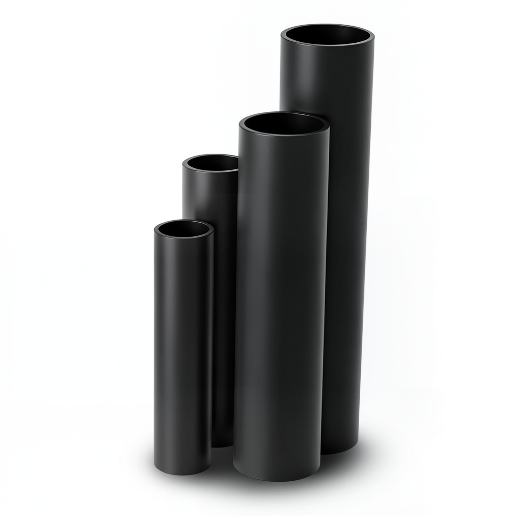 مواسير HDPE SDR 9 قطر خارجي 250 مم سمك 27.9 مم لون أسود