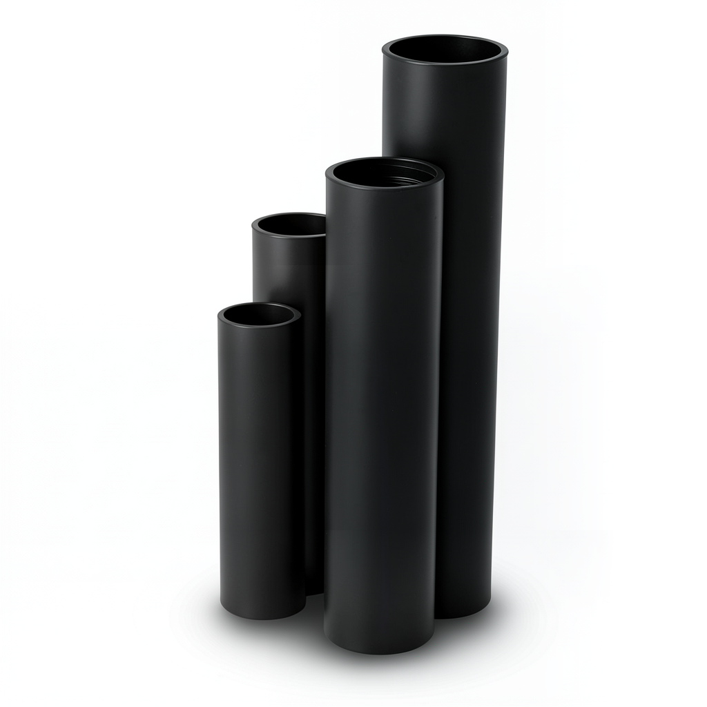 مواسير HDPE SDR 33 قطر خارجي 110 مم سمك 3.4 مم لون أسود