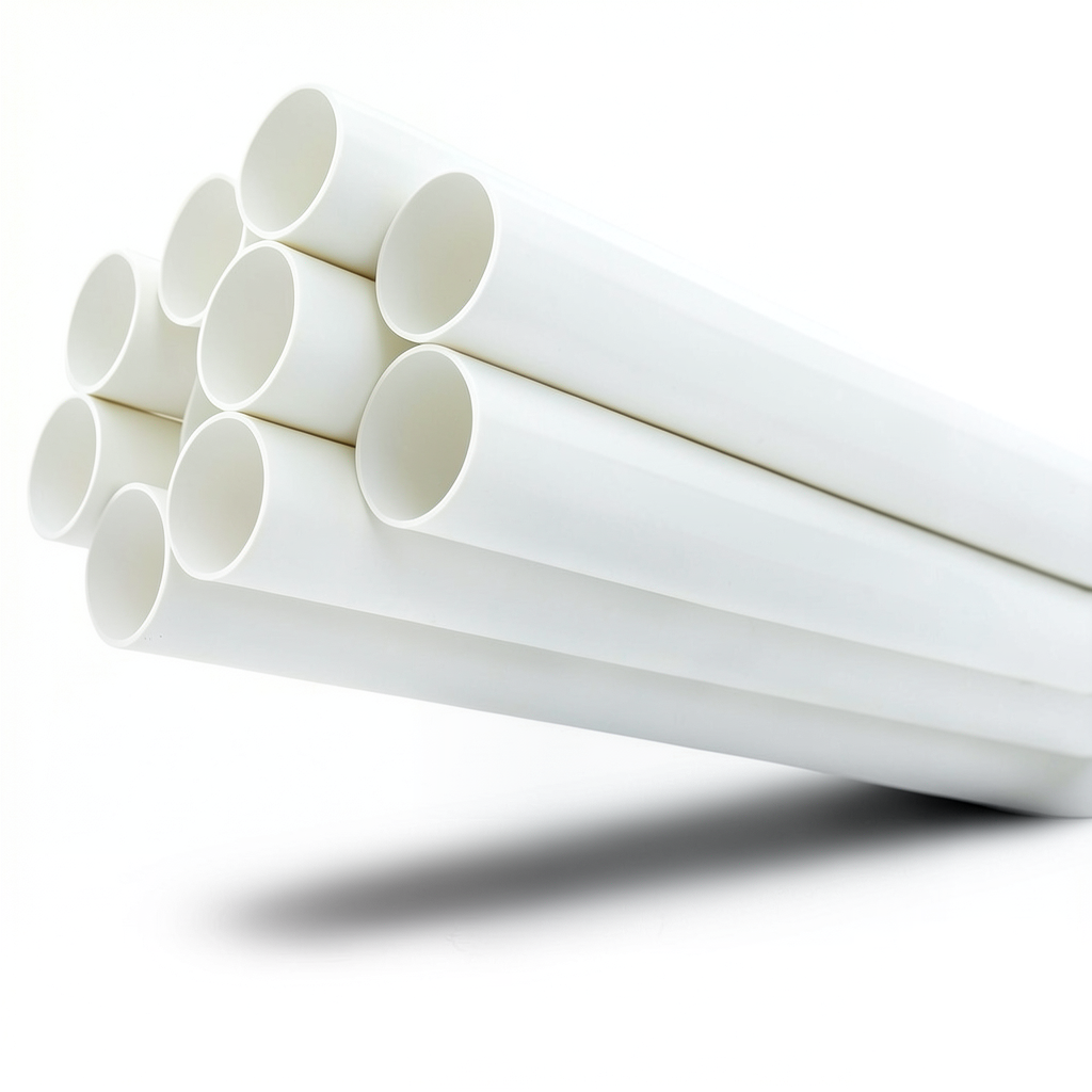 مواسير UPVC جدول 40 مقاس ½ 1 إنش سمك 3.68 مم لون أبيض