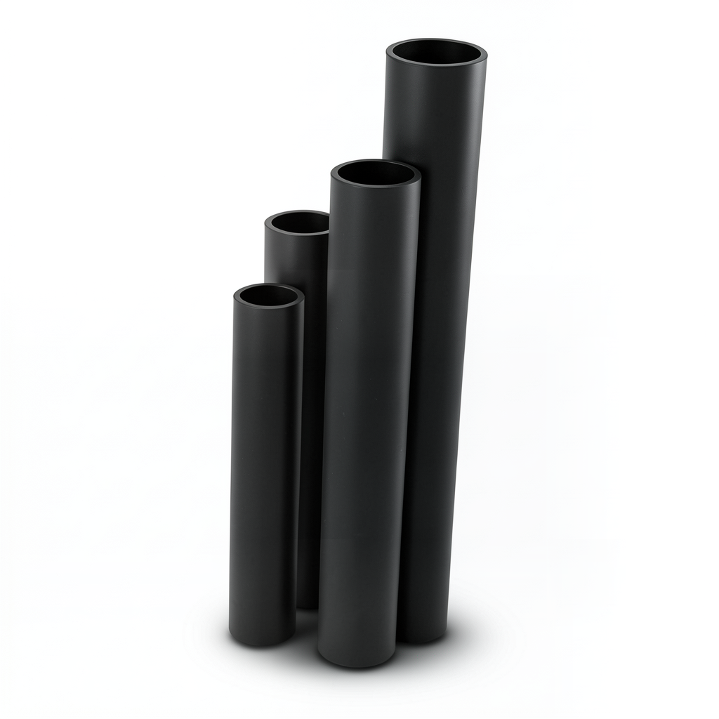 مواسير HDPE نسبة أبعاد قياسية 9 قطر خارجي 280 مم سمك 31.3 مم لون أسود