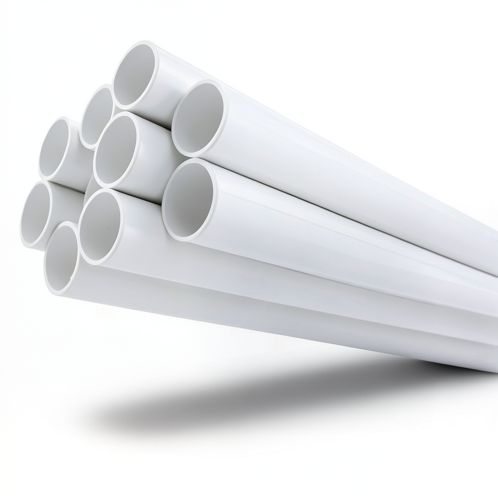 مواسير UPVC جدول 40 مقاس 5 إنش سمك 6.22 مم لون أبيض