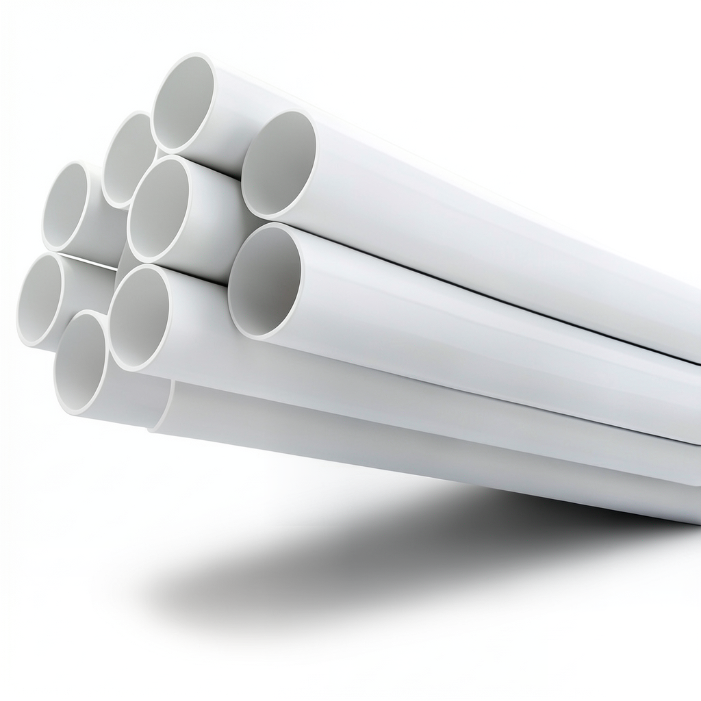 مواسير UPVC جدول 40 مقاس 6 إنش سمك 7.11 مم لون أبيض