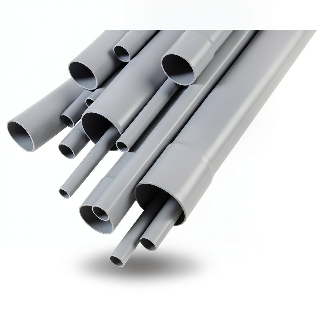 مواسير UPVC DB 60 مقاس 3 إنش سمك 2.34 مم لون رمادي