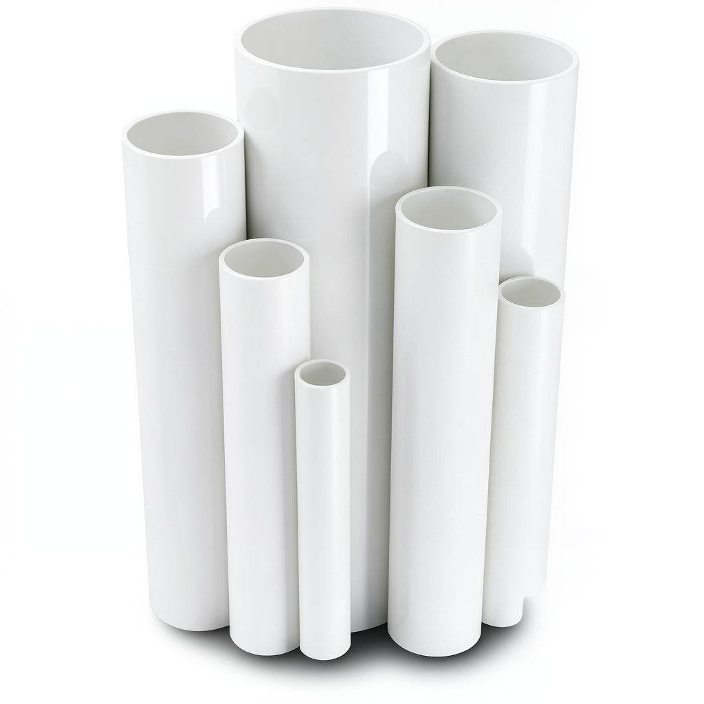 مواسير UPVC ضغط 16 بار قطر خارجي 160 مم سمك 11.9 مم لون أبيض