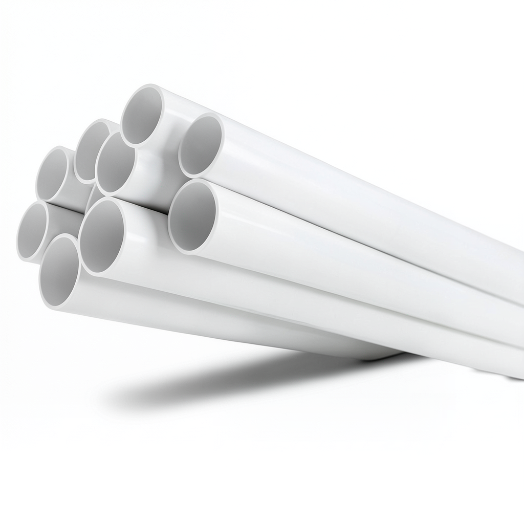 مواسير UPVC جدول 40 مقاس ½ 1 إنش سمك 3.68 مم لون أبيض