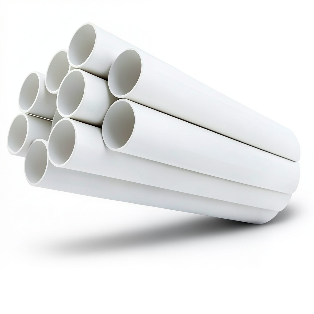 مواسير UPVC جدول 40 مقاس ½ 2 إنش سمك 5.16 مم لون أبيض