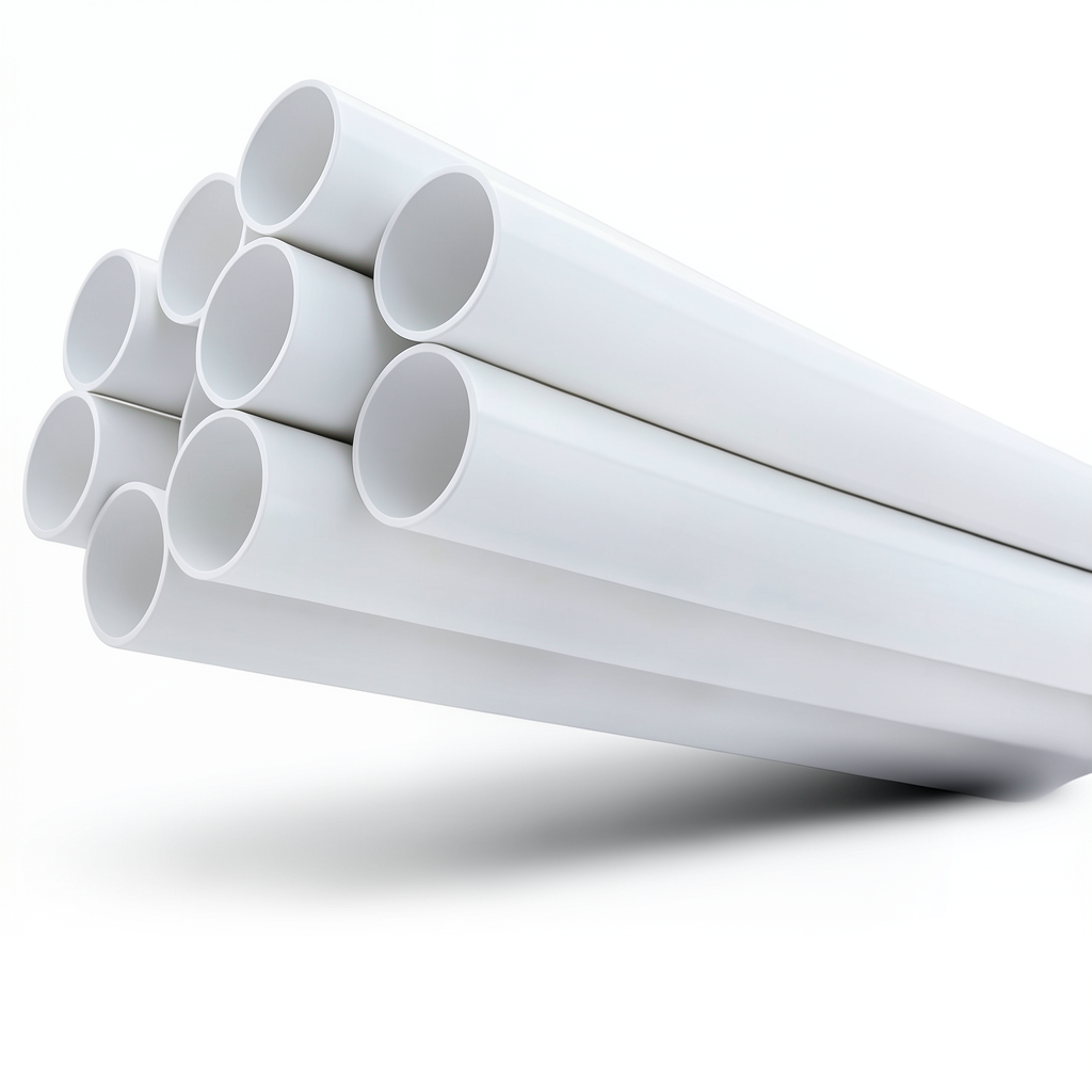 مواسير UPVC جدول 40 مقاس 4 إنش سمك 6.02 مم لون أبيض
