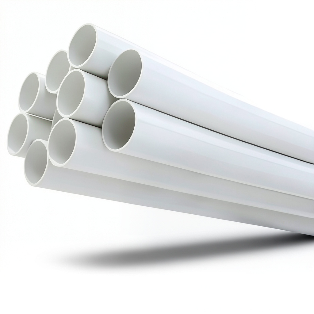 مواسير UPVC جدول 40 مقاس 5 إنش سمك 6.22 مم لون أبيض