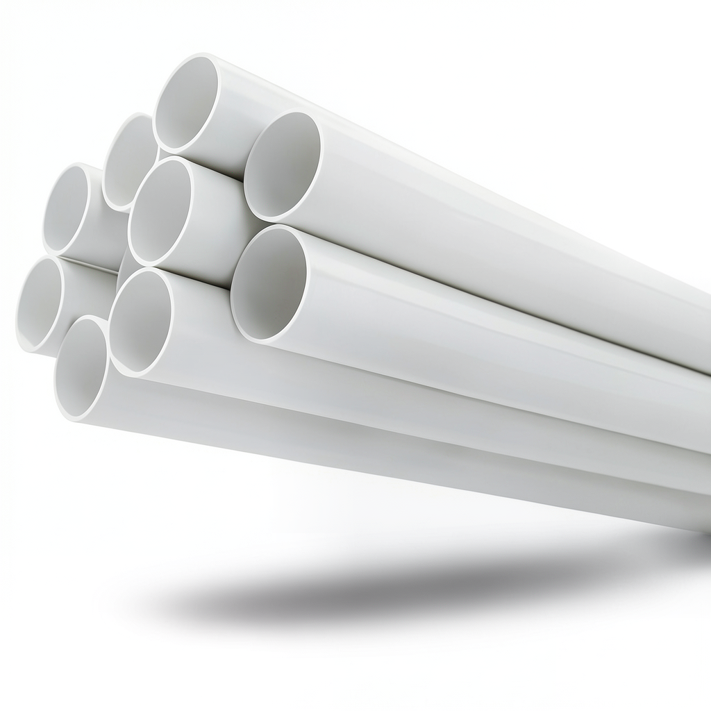 مواسير UPVC جدول 40 مقاس ½ 1 إنش سمك 3.68 مم لون أبيض