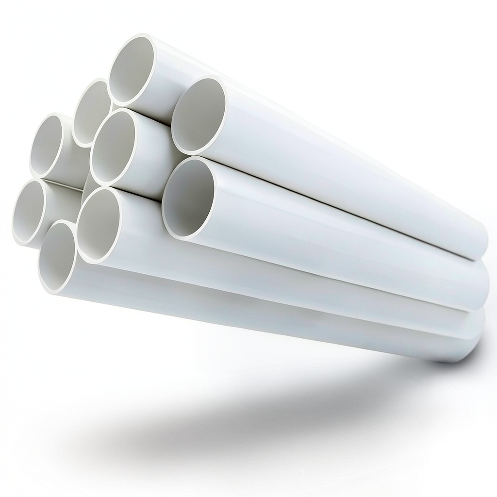 مواسير UPVC جدول 40 مقاس 8 إنش سمك 8.18 مم لون أبيض