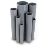 UPVC Pipes Pressure 6 Bar Outside Diameter 200 mm Thickness 5.9 mm Gray