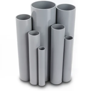 UPVC Pipes 10 Bar Pressure 200 mm Diameter 9.6 mm Thickness Gray