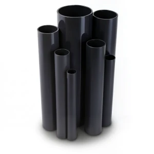 مواسير UPVC ضغط اسمي 6 بار قطر خارجي 200 مم سمك 5.9 مم لون أسود