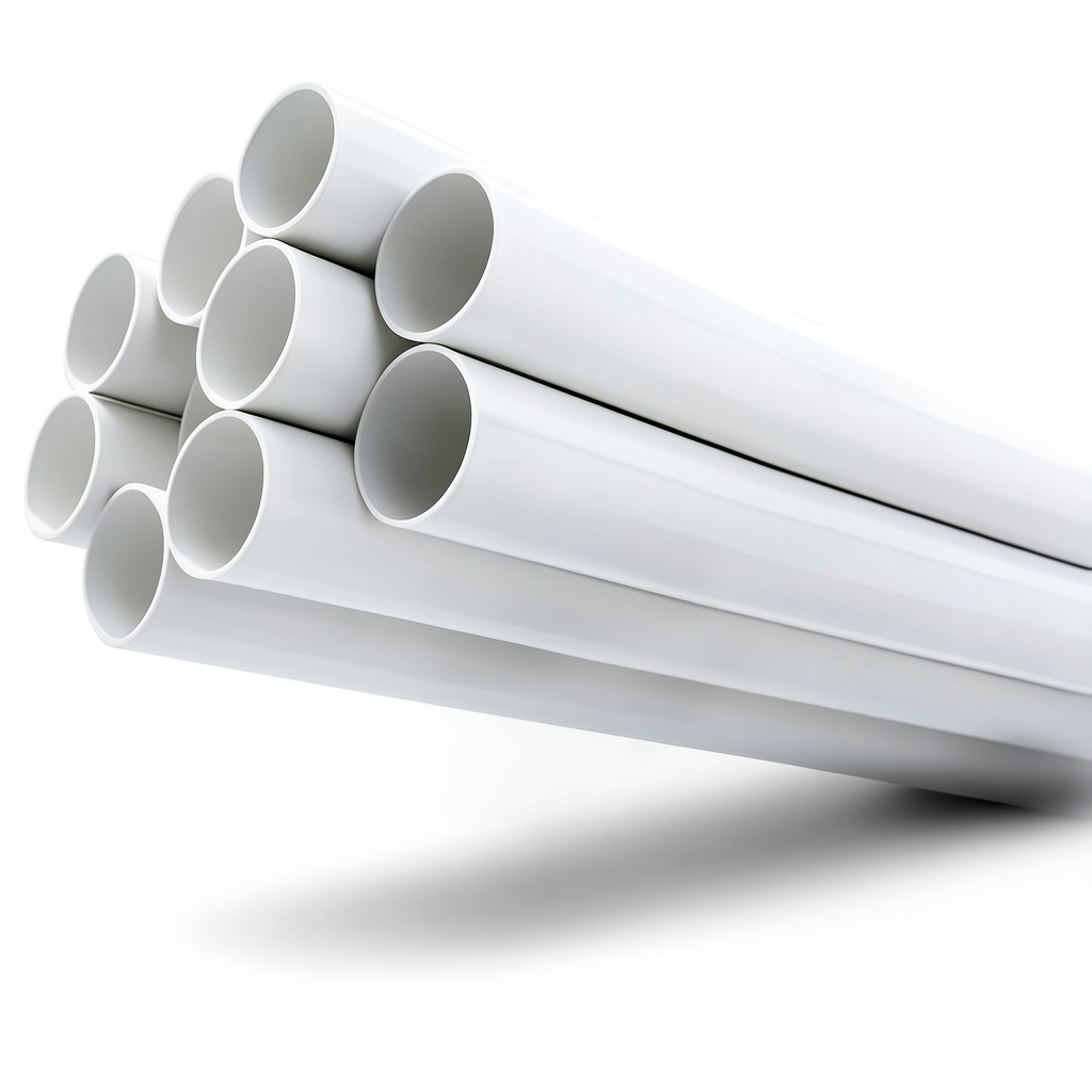 مواسير UPVC جدول 40 مقاس 8 إنش سمك 8.18 مم لون أبيض