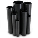 UPVC Pipes 10 Bar Pressure 200 mm Diameter 9.6 mm Thickness Black