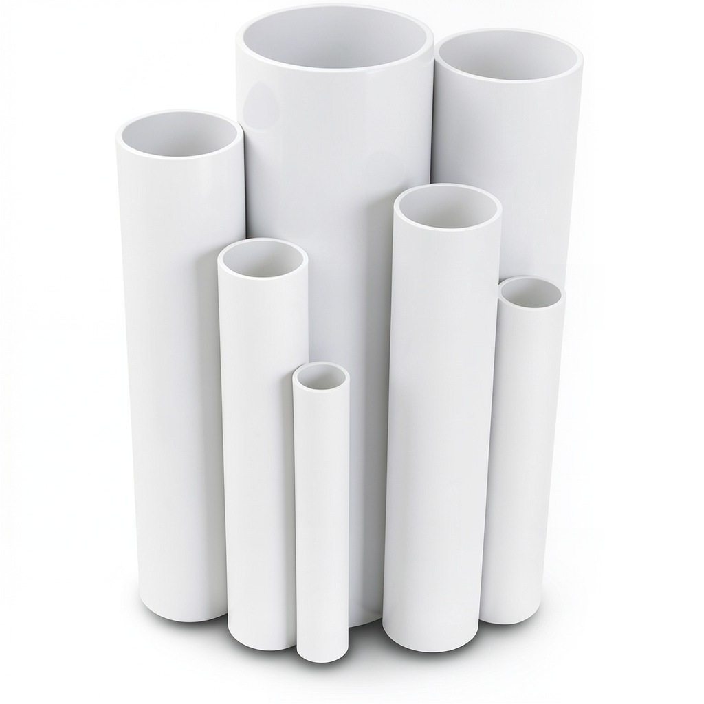 UPVC Pipes Nominal Pressure 16 Bar Outside Diameter 200 mm Thickness 14.9 mm White