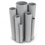 UPVC Pipes 10 Bar Pressure 200 mm Diameter 9.6 mm Thickness Gray