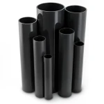 UPVC Pipes 10 Bar Pressure 200 mm Diameter 9.6 mm Thickness Black