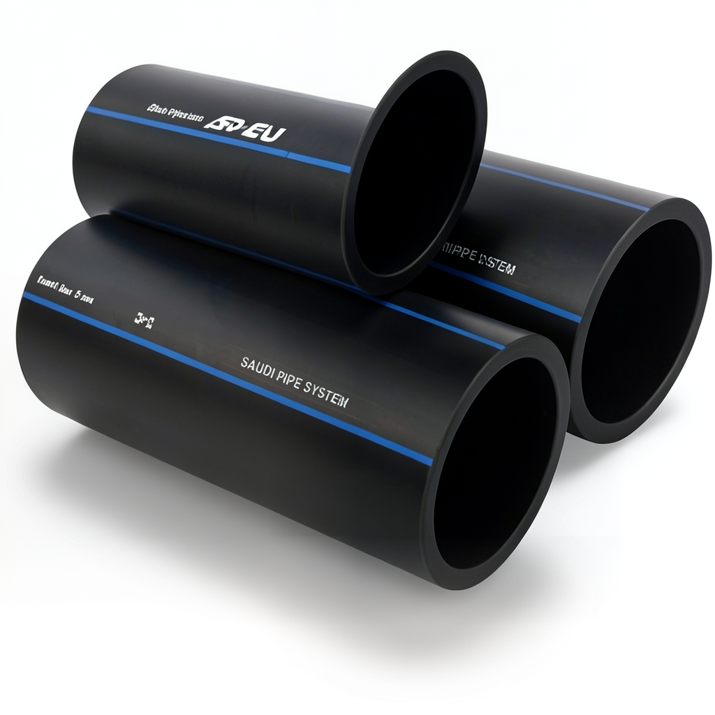أنابيب HDPE SPS PE 80 ضغط 5 بار قطر خارجي 75 مم سمك 2.9 مم أسود | مصنع أنظمة الانابيب السعودي (SPS)