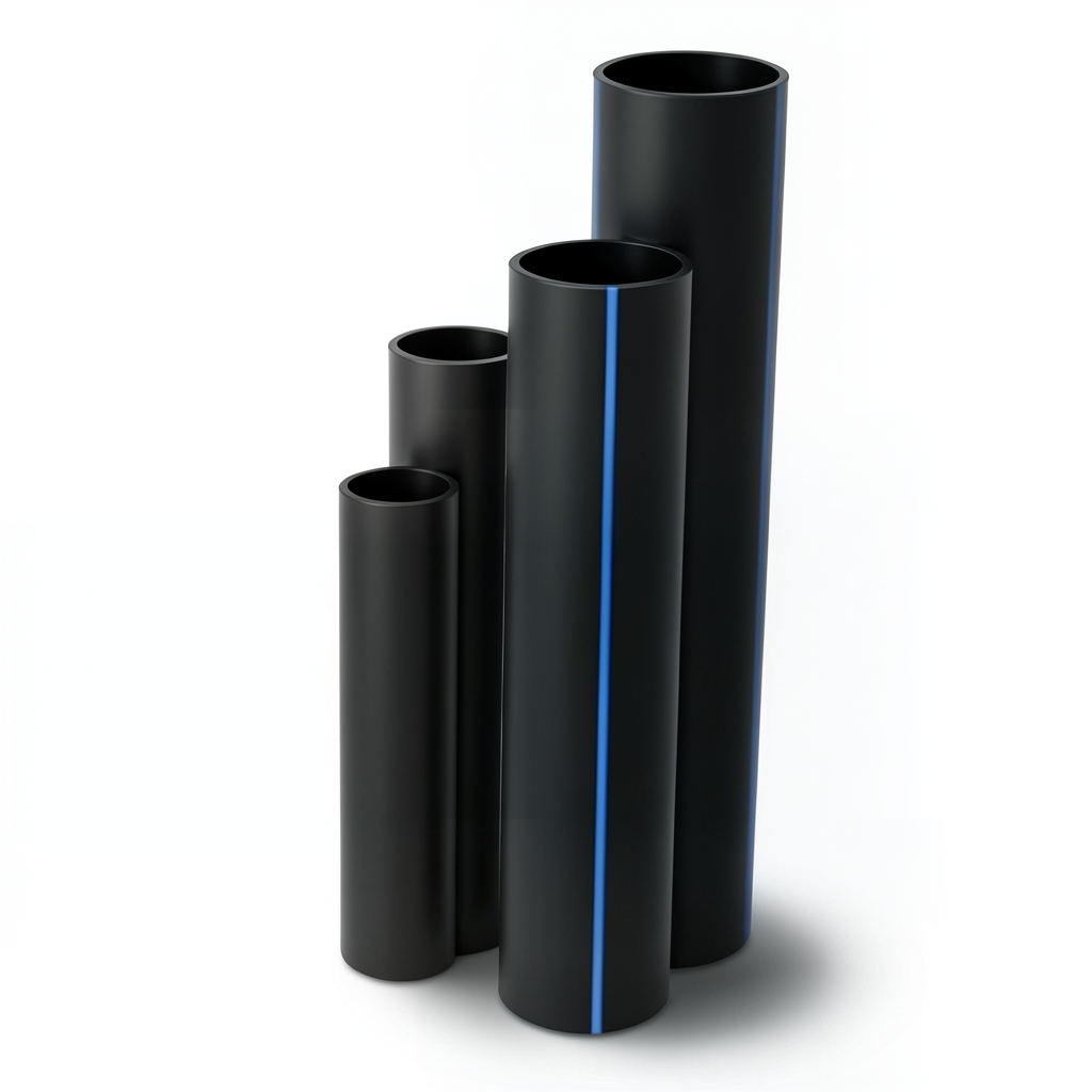 مواسير HDPE نسبة أبعاد قياسية 9 قطر خارجي 450 مم سمك 50.3 مم أسود