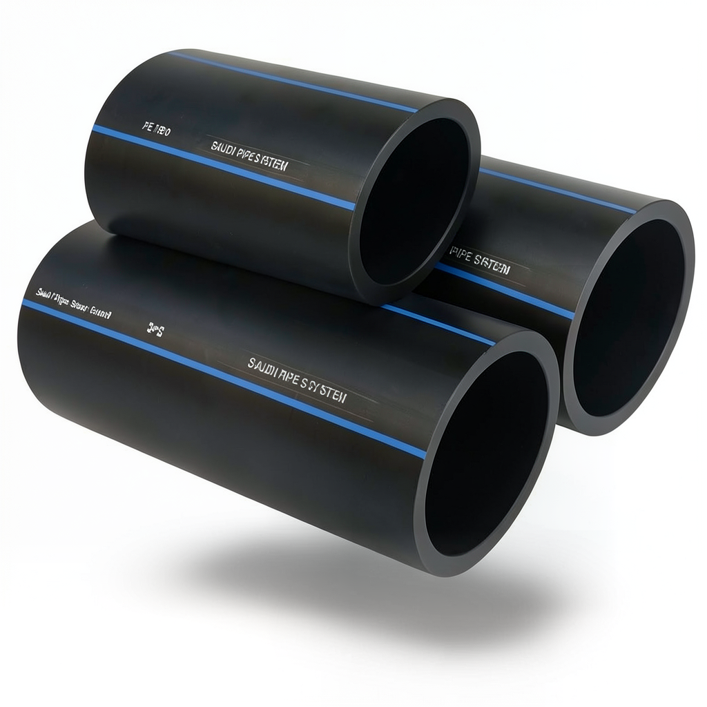 أنابيب HDPE SPS PE 80 ضغط 5 بار قطر خارجي 75 مم سمك 2.9 مم أسود | مصنع أنظمة الانابيب السعودي (SPS)