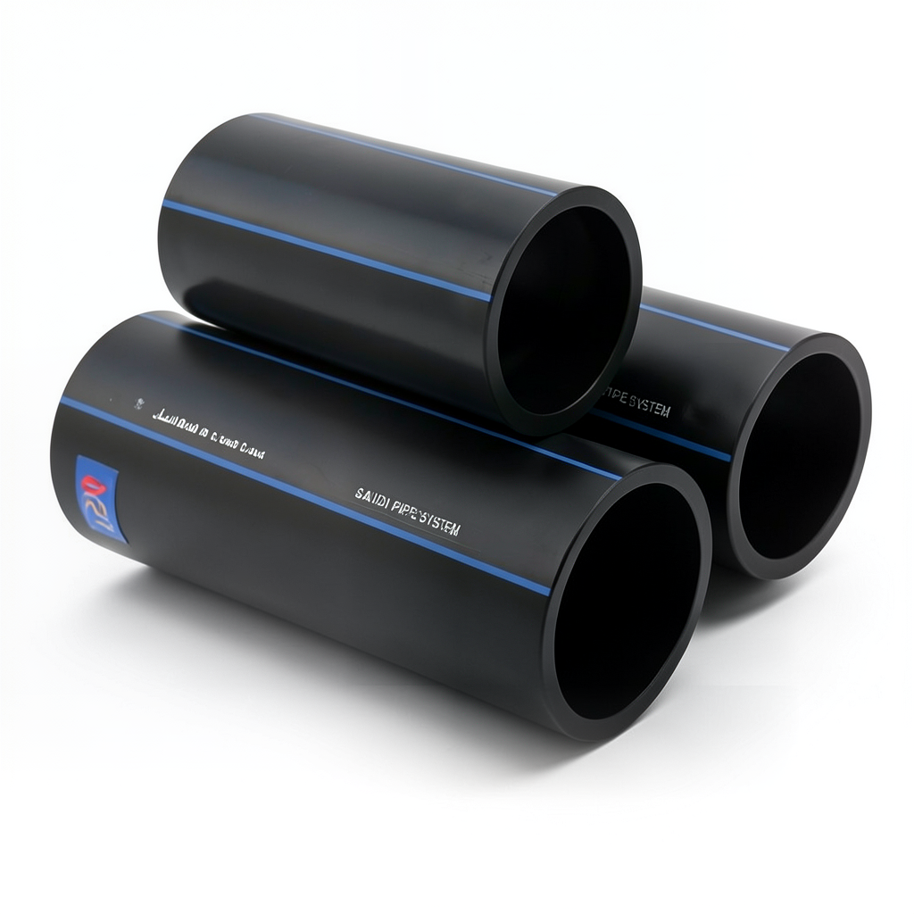 SPS HDPE Pipes PE 80 Pressure 5 Bar Outside Diameter 90 mm Thickness 3.5 mm Black | Saudi Pipes Systems (SPS)