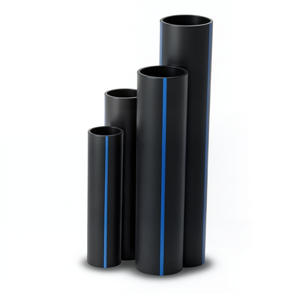 مواسير HDPE نسبة الأبعاد القياسية 33 قطر خارجي 250 مم سمك 7.7 مم لون أسود