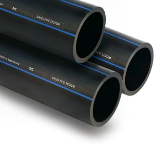أنابيب HDPE السعودي PE 80 ضغط 8 بار قطر خارجي 90 مم سمك 5.4 مم لون اسود | مصنع أنظمة الانابيب السعودي (SPS)