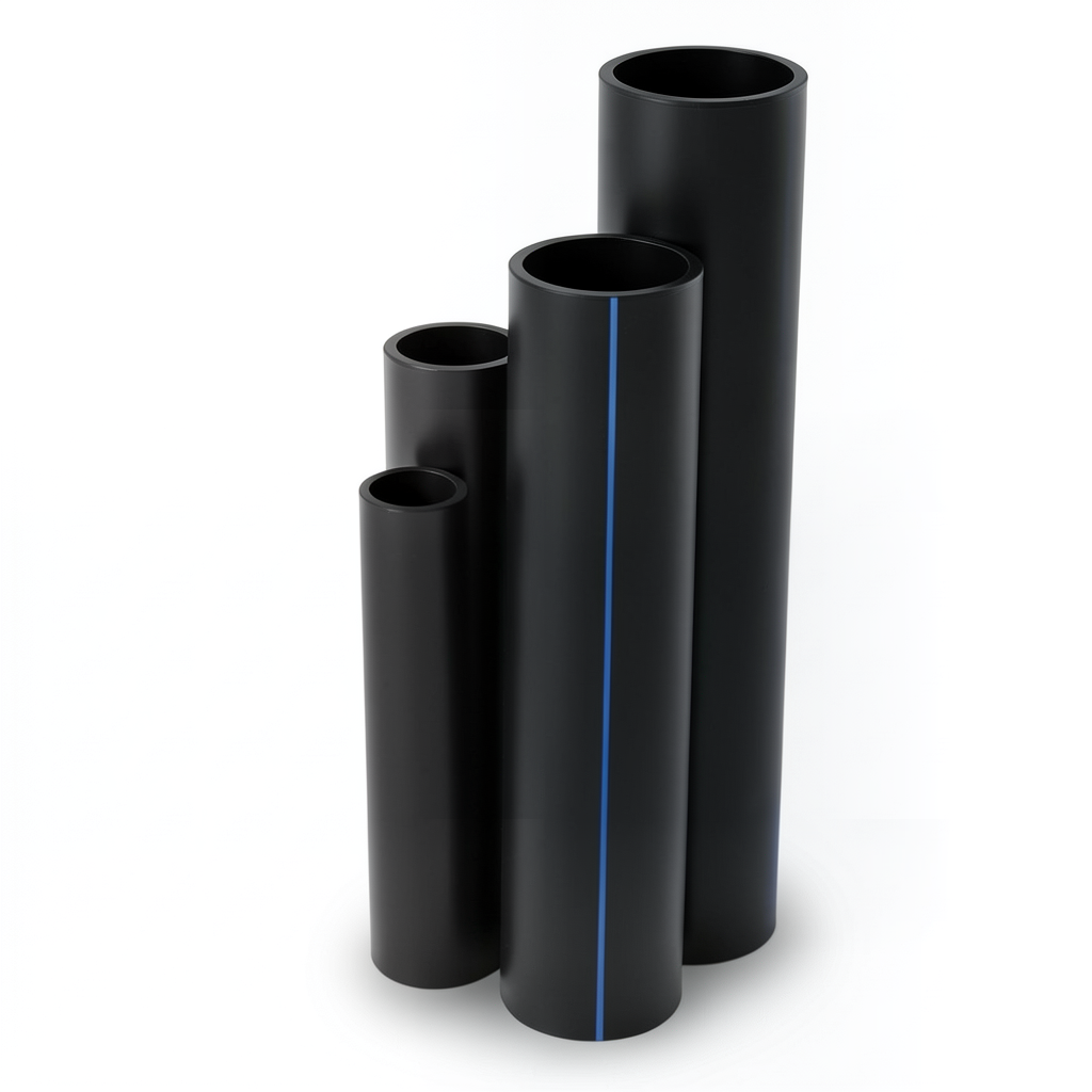 HDPE Pipes Nominal Pressure 16 Bar Outside Diameter 90 mm Thickness 12.3 mm Black