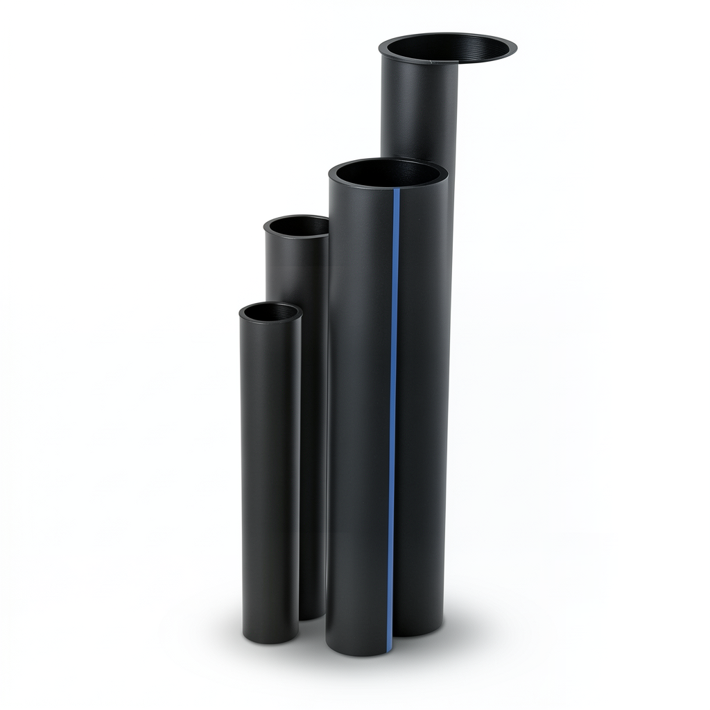 مواسير HDPE ضغط اسمي 16 بار قطر خارجي 110 مم سمك 15.1 مم لون أسود
