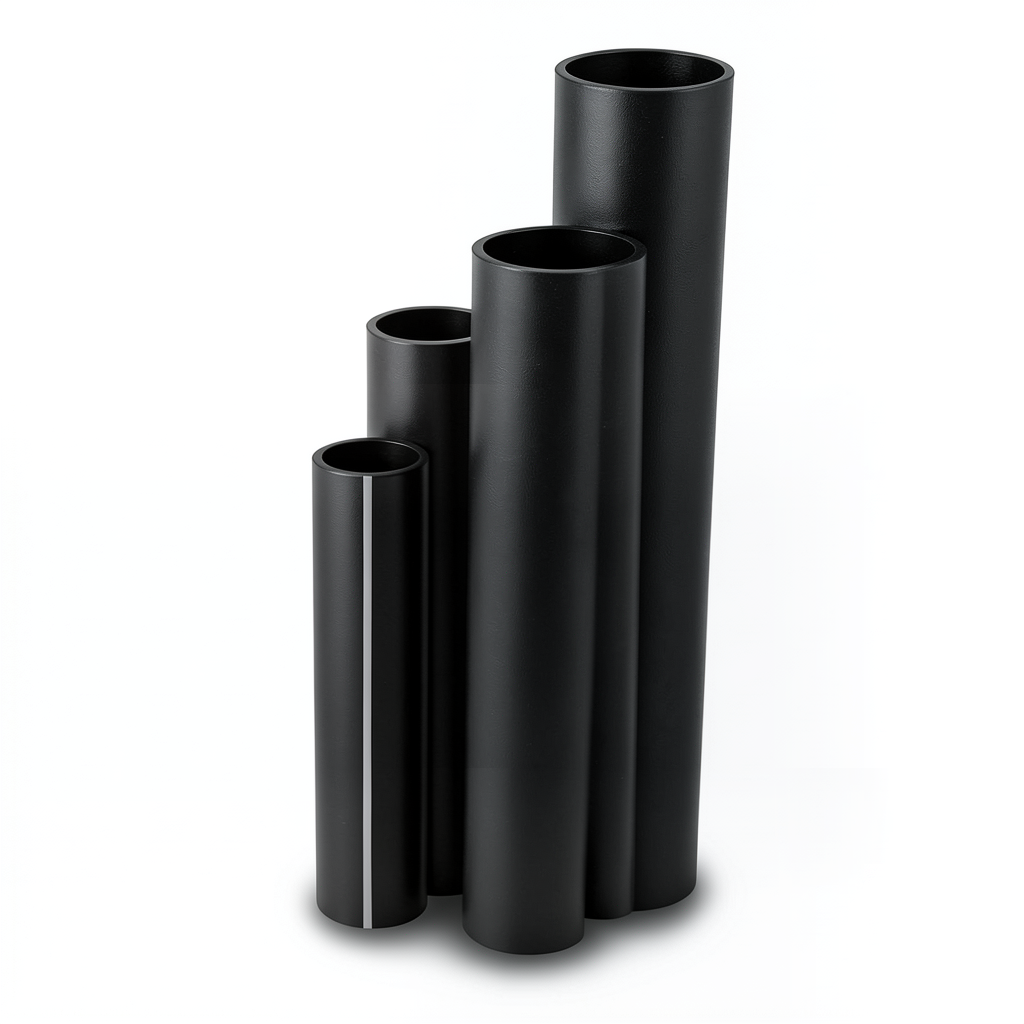 مواسير HDPE ضغط 16 بار قطر خارجي 125 مم سمك 17.1 مم لون أسود