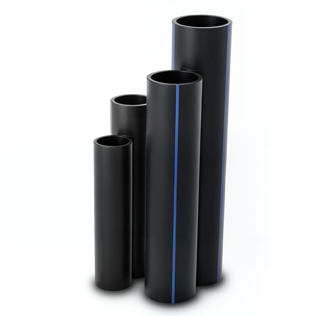 HDPE Pipes Nominal Pressure 16 Bar Outside Diameter 140 mm Thickness 19.2 mm Black