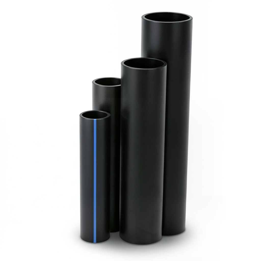 HDPE Pipes Nominal Pressure 16 Bar Outside Diameter 140 mm Thickness 19.2 mm Black