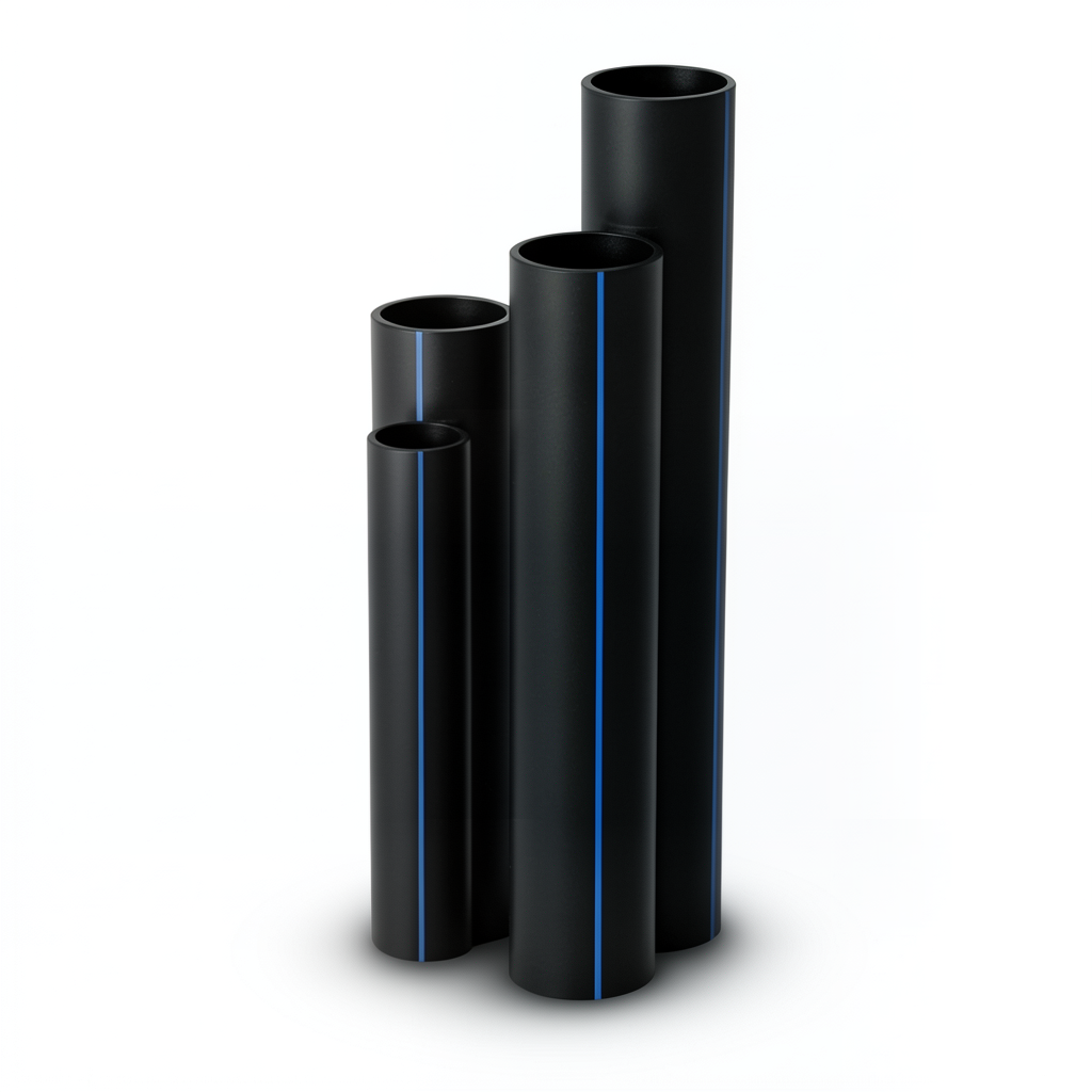 HDPE Pipes Nominal Pressure 16 Bar Outside Diameter 160 mm Thickness 21.9 mm Black