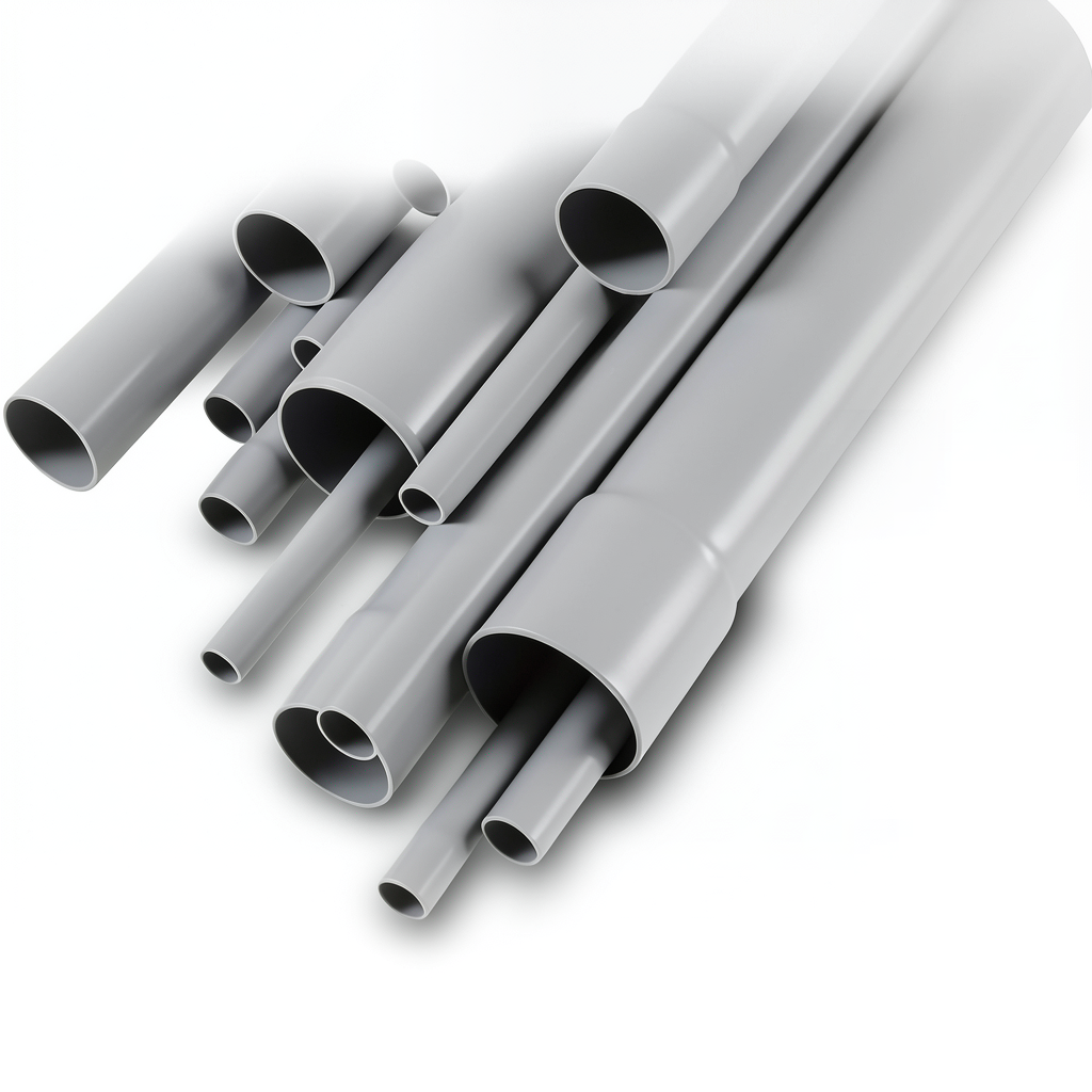 مواسير UPVC DB 60 مقاس 5 إنش سمك 3.86 مم لون رمادي