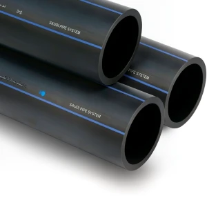 أنابيب HDPE PE 80 ضغط 12.5 بار قطر خارجي 125 مم سمك 11.4 مم لون أسود | مصنع أنظمة الانابيب السعودي (SPS)
