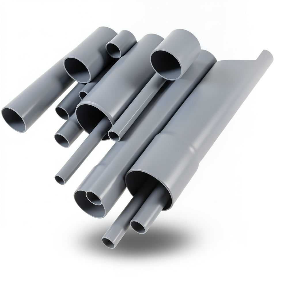 مواسير UPVC DB 120 مقاس ½ 1 إنش سمك 1.52 مم لون رمادي