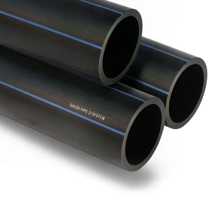 أنابيب HDPE PE 80 ضغط 12.5 بار قطر خارجي 125 مم سمك 11.4 مم لون أسود | مصنع أنظمة الانابيب السعودي (SPS)