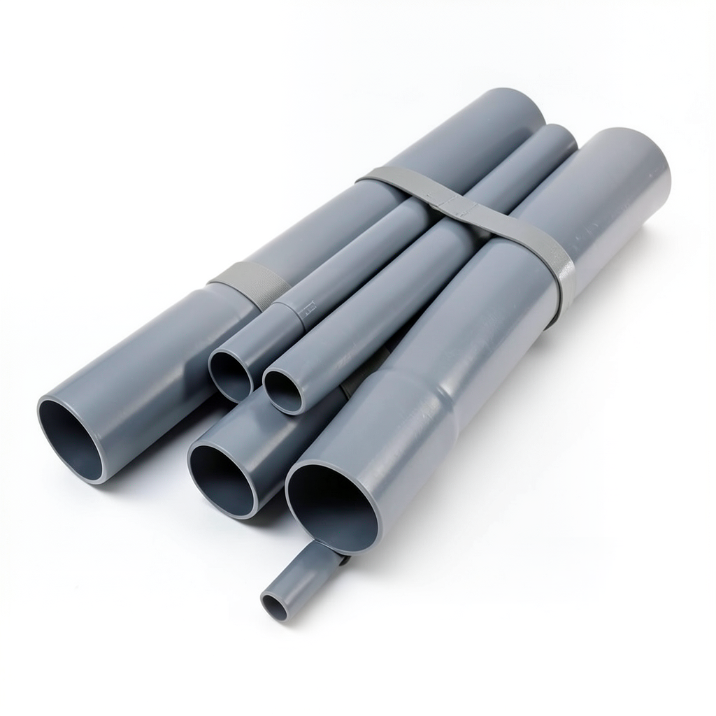 مواسير UPVC DB 120 مقاس 2 إنش سمك 1.96 مم لون رمادي